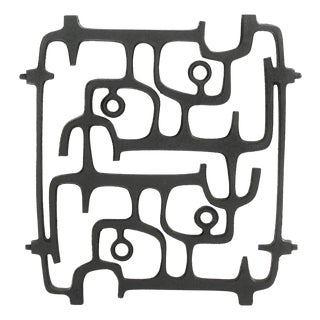 Vintage Architectonic Wall Sculpture, 1950s For Sale