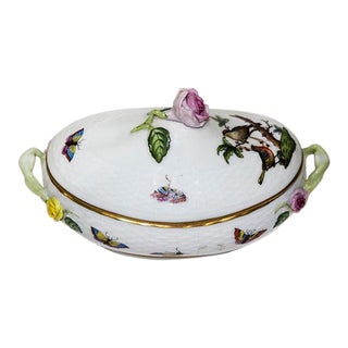 Herend Oval Covered Bon Bon Dish - Sugar or Sauces For Sale