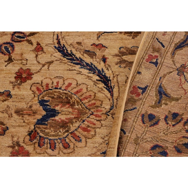Tan Boho Chic Ziegler Beige Tan Hand-Knotted Wool Rug - 9'0'' X 12'1'' For Sale - Image 8 of 8