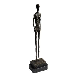 Alberto Giacometti Skinny Tall Stick Man Surrealist Bronze Sculpture Statue Figure For Sale