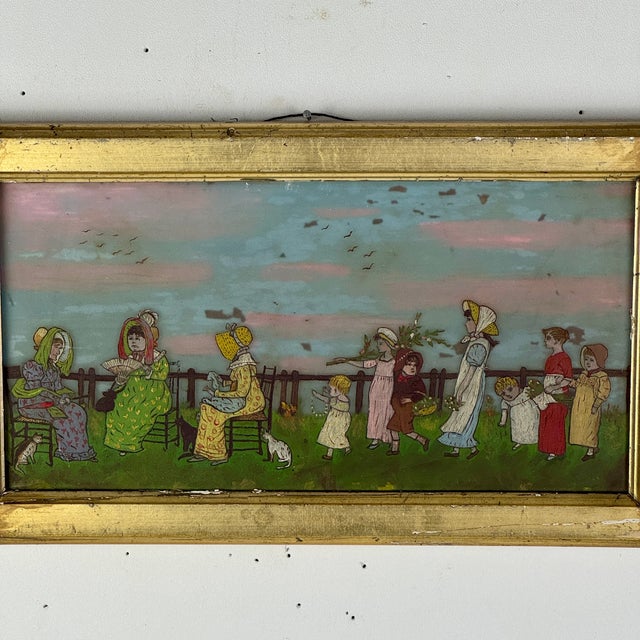 Be taken and transformed back into childhood dreams in this nursery-rhyme like themed double-pane painting on glass....