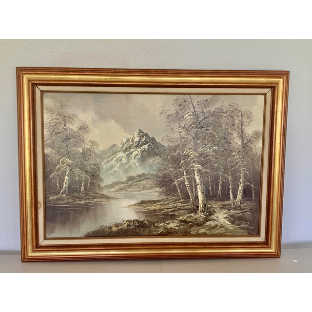 Large Framed R. Hamilton Landscape Painting For Sale - Image 10 of 10