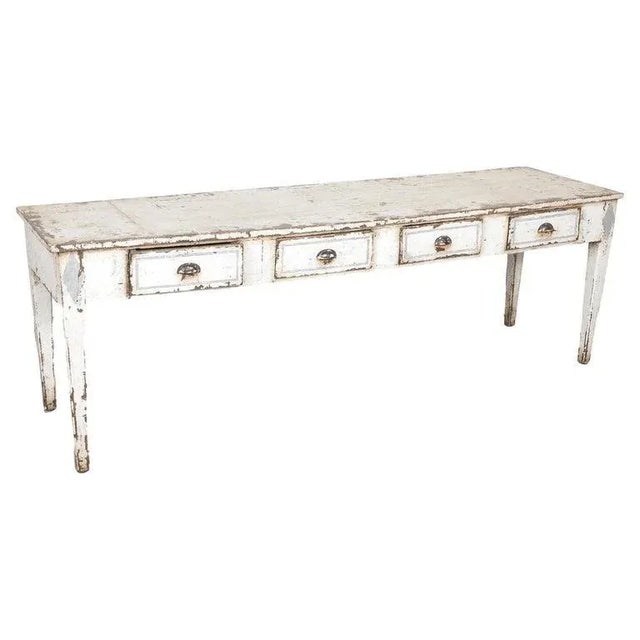 19th Century French Louis XVI Style Painted Console or Sofa Table For Sale - Image 12 of 12