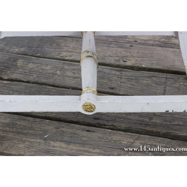 Antique White Small French Empire Style Bench For Sale - Image 8 of 10