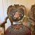 Gold Antique Louis XV Style Gilt Wood Throne Chairs with Floral and Maid Tapestry Seats, 1890s, Set of 2 For Sale - Image 8 of 11