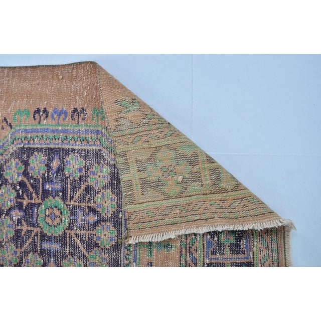 Orange Handmade Oushak Runner Rug For Sale - Image 10 of 11