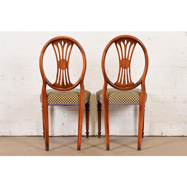 French Regency Louis XVI Carved Mahogany Dining Chairs by Bevan Funnell, Set of Eight For Sale - Image 11 of 13