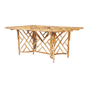 Chinese Chippendale Style Bamboo Dining Table