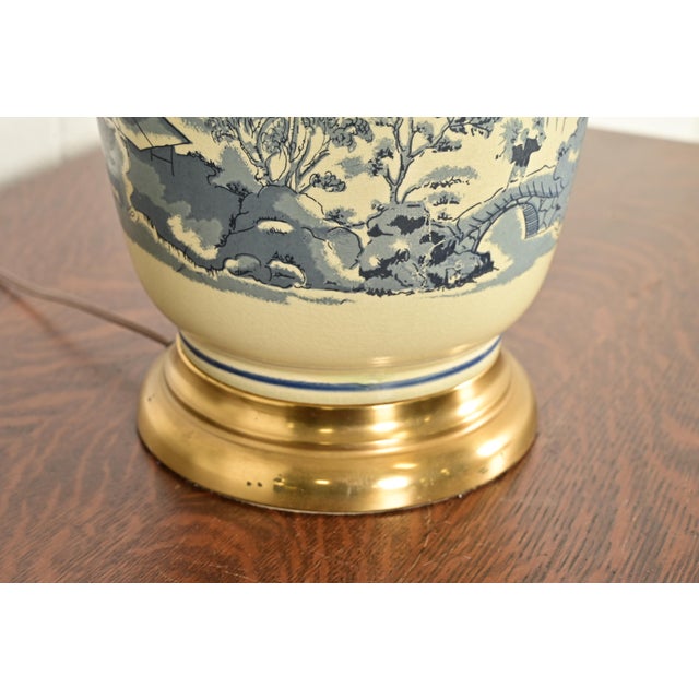 1970s Chinese Blue and White Porcelain Ginger Jar Table Lamps by Westwood - a Pair For Sale - Image 12 of 16