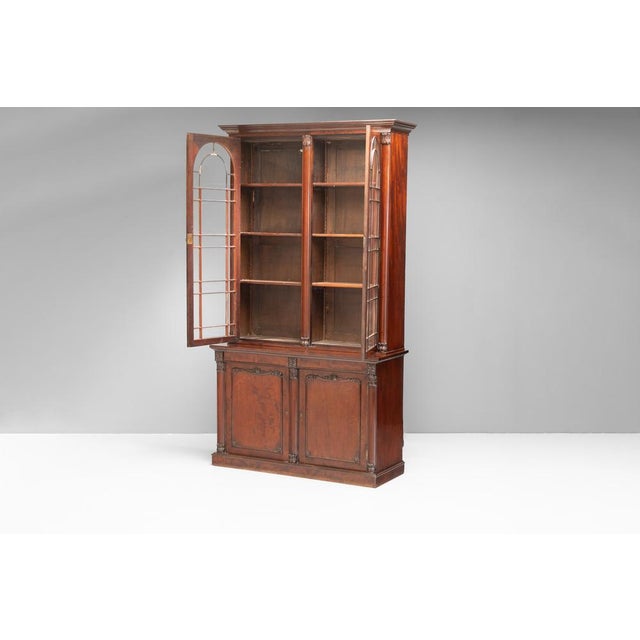 Large Mahogany Bookcase, 1830s For Sale - Image 3 of 17