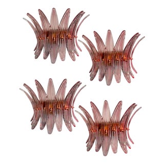 Italian Wall Sconces in Murano Glass, 1990s, Set of 4 For Sale