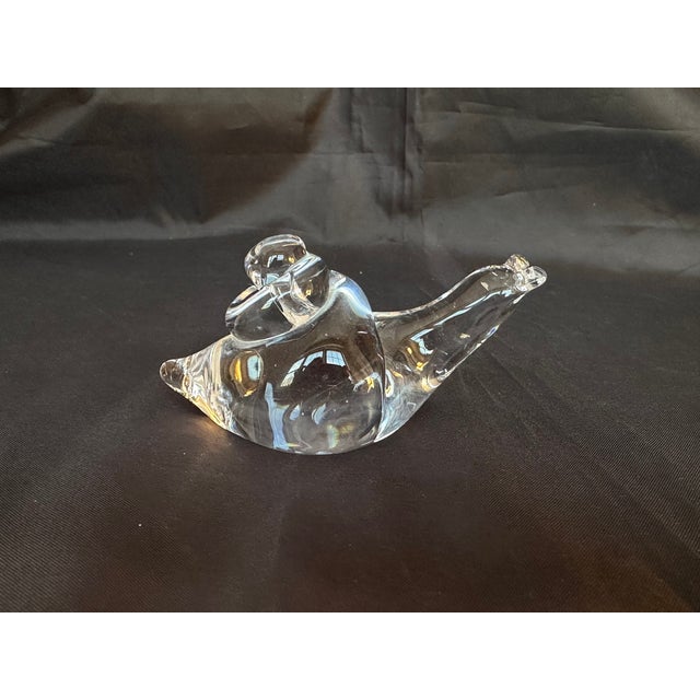 Mid-Century Modern Swedish Mid Century Modern Art Glass Snail Figurine Paperweight For Sale - Image 3 of 17