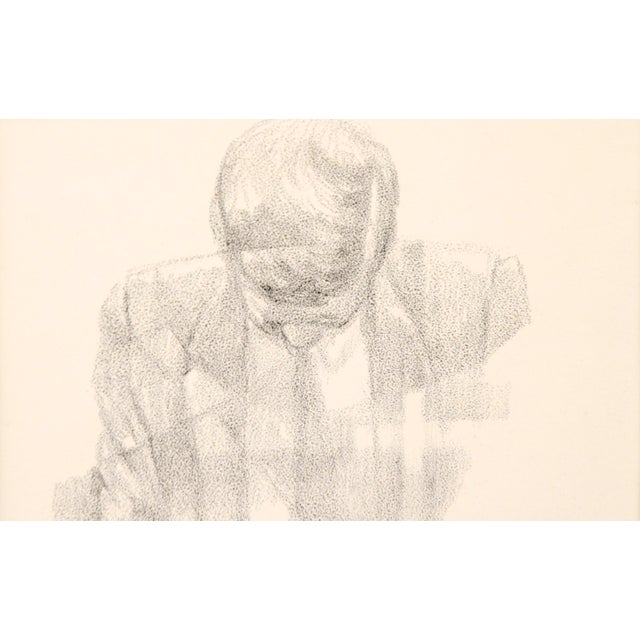 "From John to John" - Rare Signed Figurative Lithograph in Ink on Paper Bold lithograph by Eugene Hawkins (American, b....