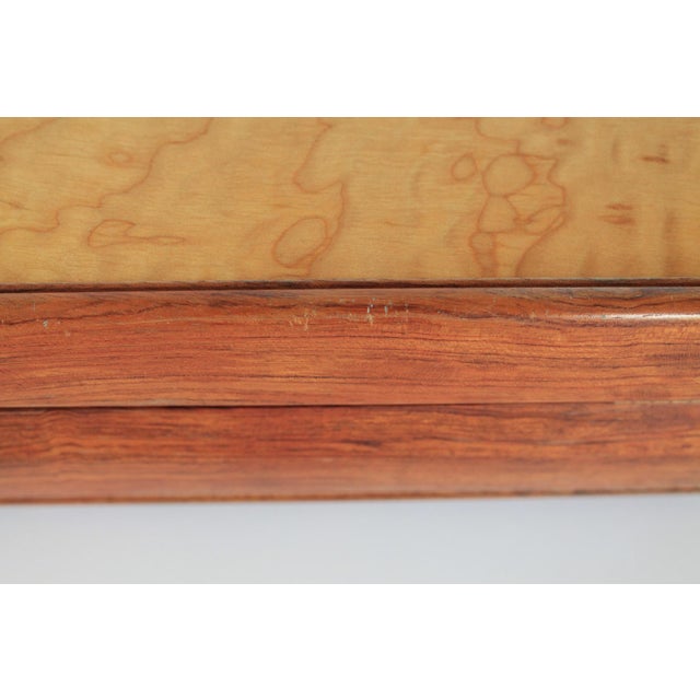 Vintage Handmade Inlaid Marquetry Wood Jewelry Box For Sale - Image 11 of 15