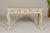 Rococo Style Painted Console Table with Carved Apron and Distressed Finish For Sale - Image 4 of 12