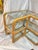 1970's Bielecky Brothers Wrapped Rattan and Glass Waterfall Corner Etagere For Sale - Image 9 of 14