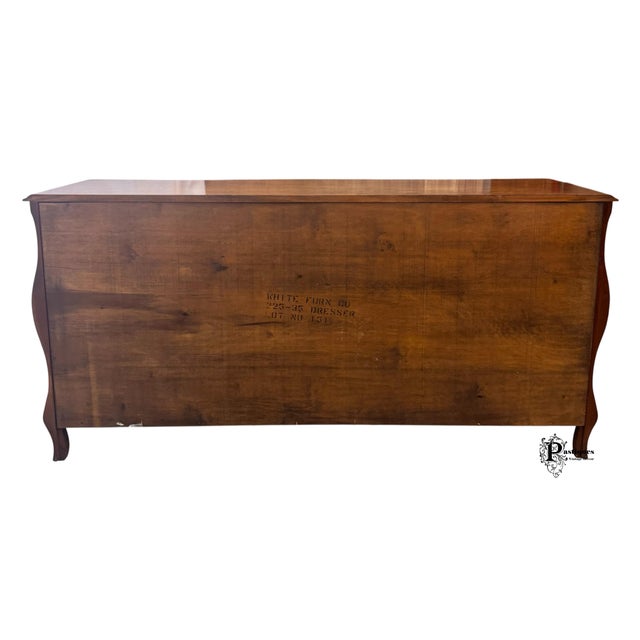 Vintage White Furniture French Provincial Style Mahogany Dresser For Sale - Image 9 of 11