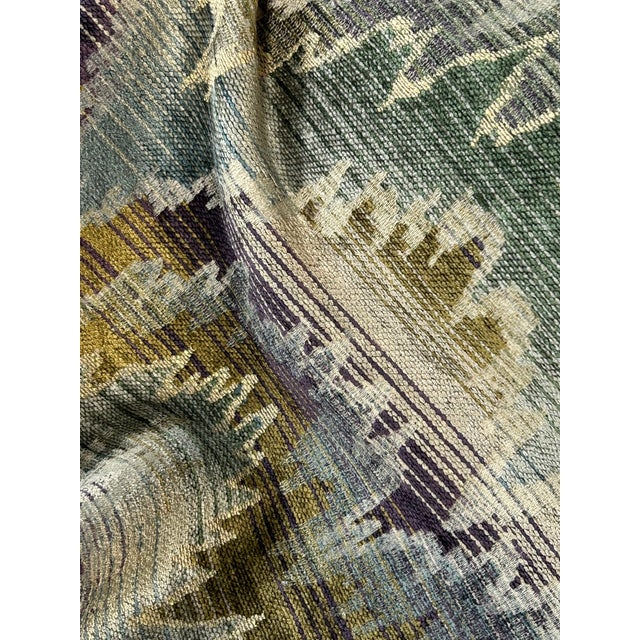 Italian Schumacher "Carpenter Flamestitch” Jacquard– 10.75 Yards For Sale - Image 3 of 5