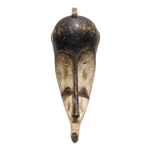 Vintage Fang Mask Elongated Face Gabon African Mask 29" H