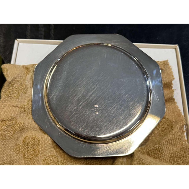Silver-Plated Metal Bottle Coaster with Villars Pattern from Christofle For Sale - Image 4 of 5