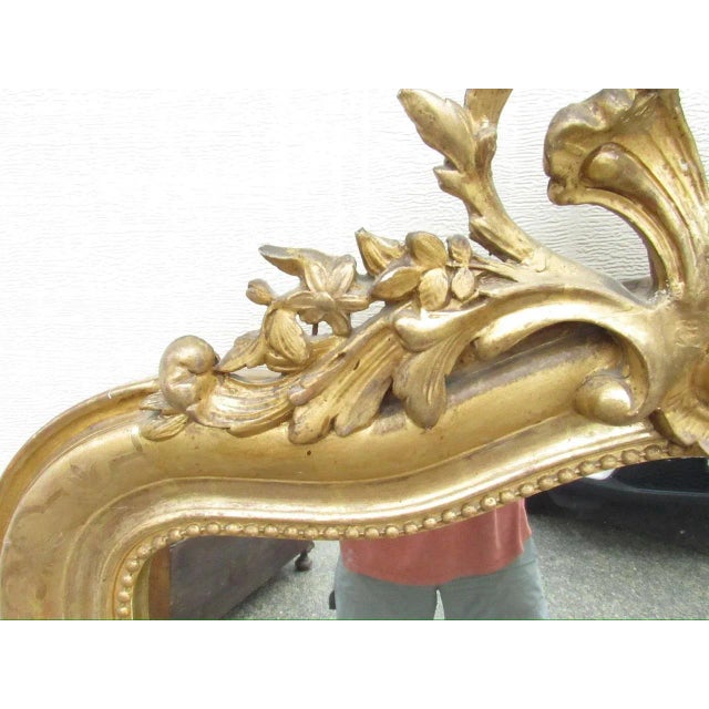 Wood Antique Louis Philippe Giltwood Mirror For Sale - Image 7 of 18