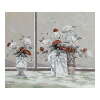 White Floral, Painting For Sale