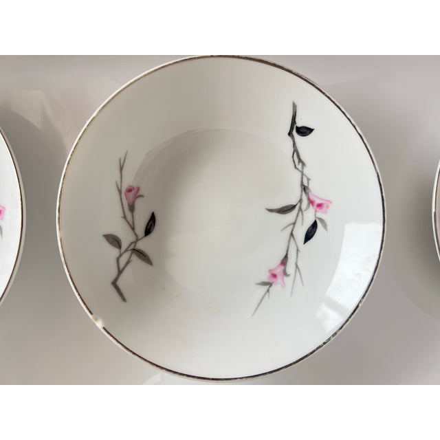Ceramic 1950s Cherry Blossom Fruit Dessert Bowls- Set of 6 For Sale - Image 7 of 7