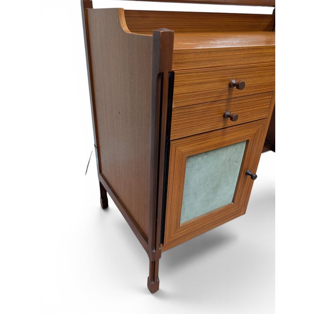 Vintage 3V Dressing Table with Tilting Mirror and Integrated Lamp, 1950s For Sale - Image 13 of 17