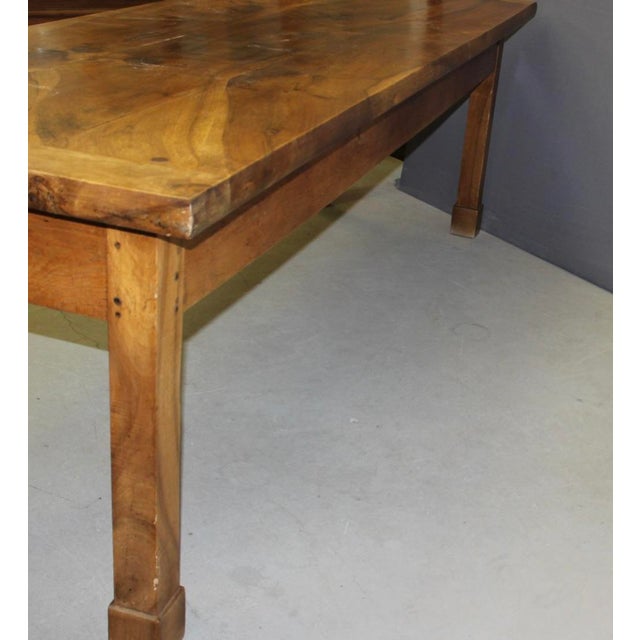 Antique Farmhouse Table in Walnut, 1800s For Sale - Image 10 of 14