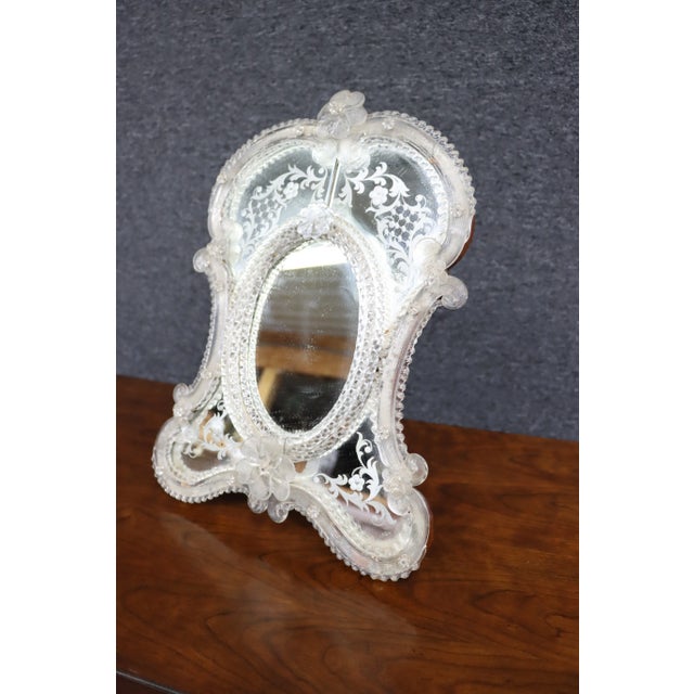 Venetian Murano Glass Vanity Mirror For Sale - Image 4 of 10
