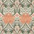 Morris & Co Helena Wallpaper in Peach/Teal - a Sample For Sale