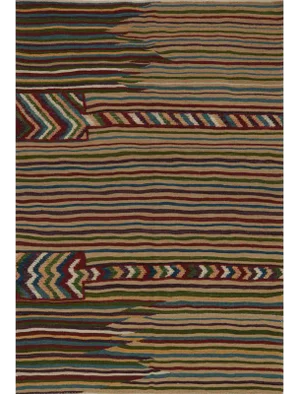 Handwoven Scandinavian Style Persian Kilim Area Rug - 3′10 × 5'8″