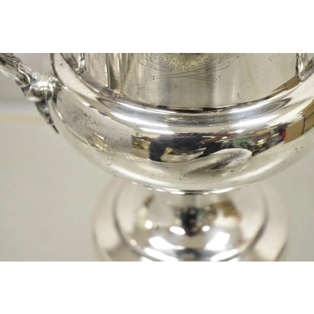 Silver Late 20th Century All State World Series Challenge 82 Baseball Silver Plated Trophy Cup Ice Bucket For Sale - Image 8 of 11