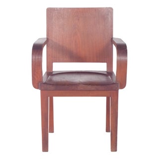 Portuguese Mahogany Desk Armchair, 1920s For Sale