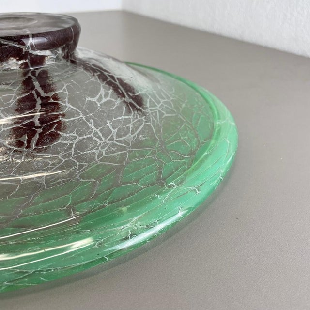 Large Art Deco Baushaus Glass Bowl by Karl Wiedmann for WMF Ikora, 1930s For Sale - Image 18 of 18