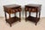 Brown Pair of Spanish Carved Wood Nightstands, 20th Century For Sale - Image 8 of 11