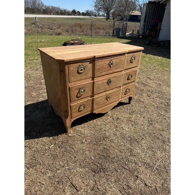 Large 18th Century French Louis XVI Bleached Commode from South France. Made of solid walnut, the wood was professionally...