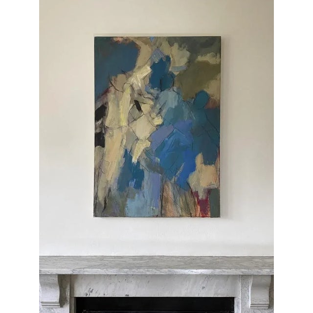 Beige Abstract Composition, 1970s, Oil on Canvas For Sale - Image 8 of 8