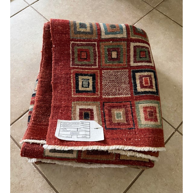 Vintage Hand-Knotted Pakistani Gabbeh Wool Textile Art Rug For Sale - Image 12 of 12