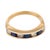 Modern Vintage Sapphire Diamond 14k Yellow Gold Band Ring, Size 5 For Sale - Image 3 of 6