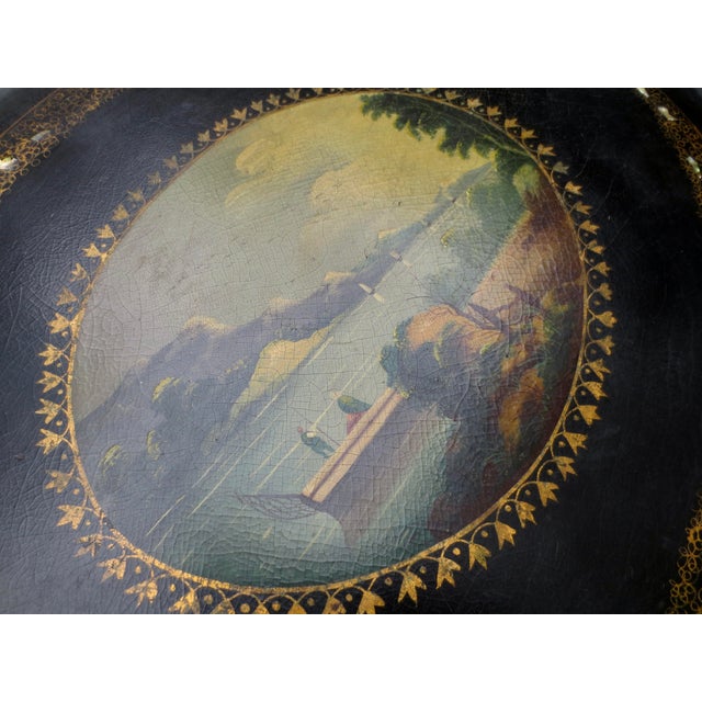 Papier Mache Tray Table 19th Century For Sale - Image 15 of 17