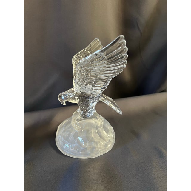 Vintage Cristal D’Arques French Sculptural Crystal Eagle Pair For Sale - Image 10 of 12