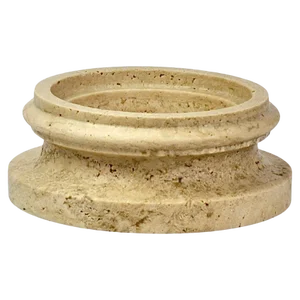 Handmade Column Vase in Satin Travertino Marble by Fiammetta V.