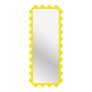 Yellow Oberig 114 Sculptural Statement Full-Length Wall Mirror in Custom Color by Oitoproducts For Sale