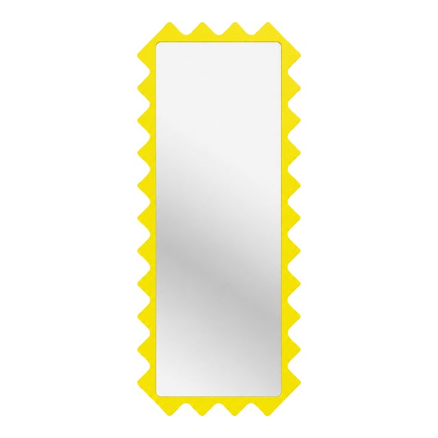 Yellow Oberig 114 Sculptural Statement Full-Length Wall Mirror in Custom Color by Oitoproducts For Sale