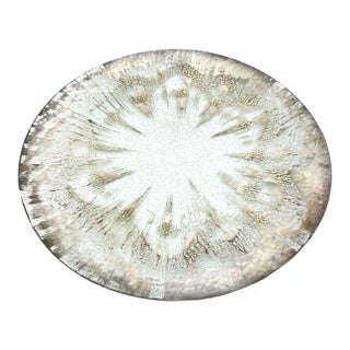 Vintage Dorothy Thorpe Sterling Overlay "Atomic Splash" Round Platter For Sale
