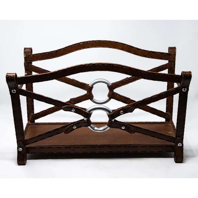 Early 21st Century Western Themed Metal Magazine Rack For Sale - Image 5 of 10