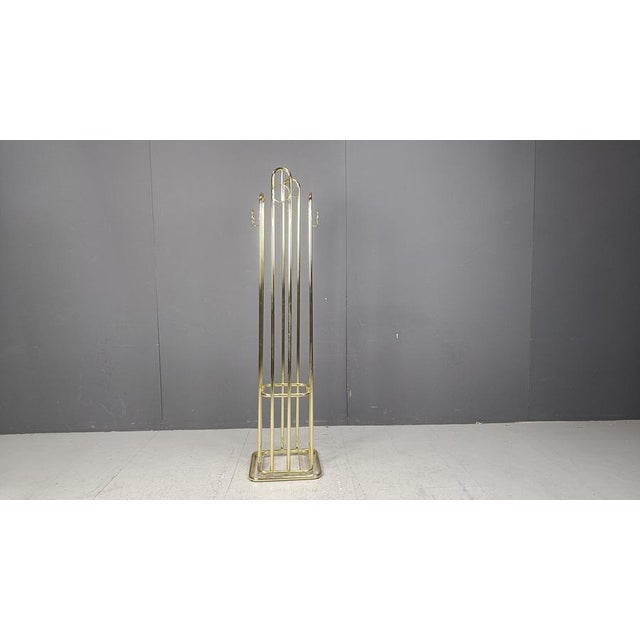 Modern Vintage Modernist Brass Coat Stand, 1970s For Sale - Image 3 of 11