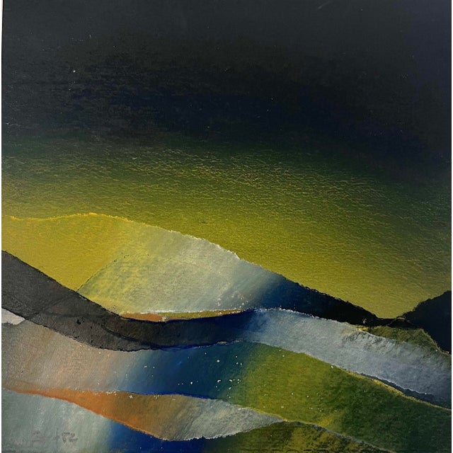 Contemporary Jim Bird, Landscape of the Mind, Pastel & Collage For Sale - Image 3 of 3