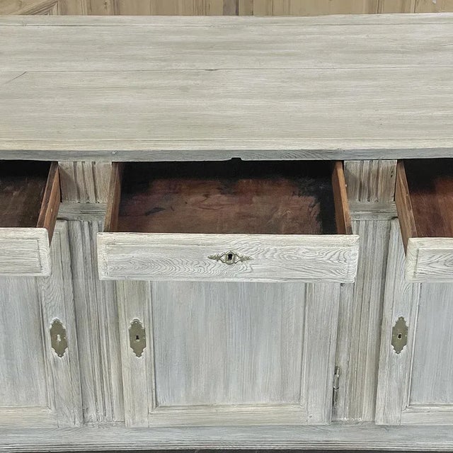 Camel 18th Century Country French Buffet ~ Enfilade in Stripped Oak For Sale - Image 8 of 12
